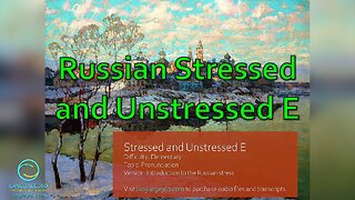 Russian Stressed and Unstressed E