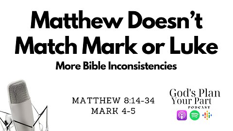 Matthew 8:14-34, Mark 4-5 | Matthews Exaggerations, Jesus' Confrontations, Miracles and Parables