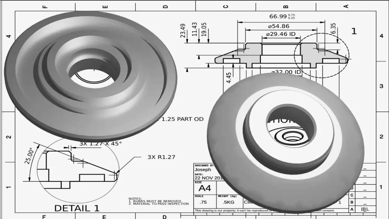 Freecad Model From A Drawing Joko Engineering Freecad Model From A Drawing Joko Engineering