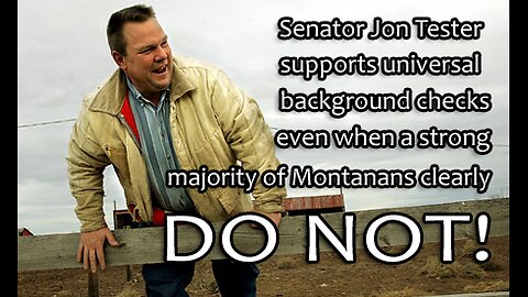 Senator Jon Tester speaks in support of universal gun registration