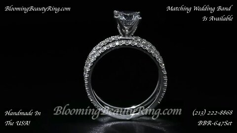 BBR 647-SET Diamond Engagement Ring Set By BloomingBeautyRing.com