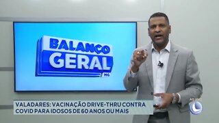 Gov. Valadares: vacinação drive-thru contra Covid para idosos de 60 anos ou mais