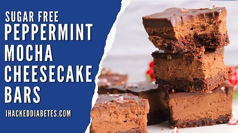 Sugar Free Peppermint Cheesecake Bars | Low Carb | Keto Recipe
