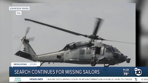 Search continues after Navy helicopter crash