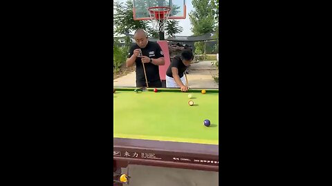 Pool playing funny video