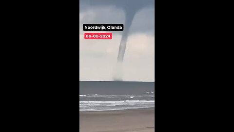 Waterspout Filmed Today off the North Coast of Holland in Noordwijk, Netherlands