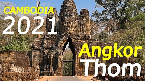 Driving from Siem Reap Downtown to Angkor Thom Sought gate, Banteay Srey, Life Style Siem Reap 2021