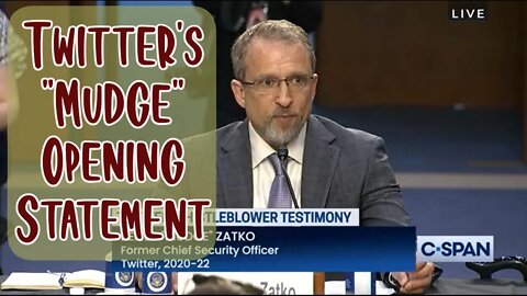 Peiter “Mudge” Zatko, a former Twitter executive's opening statement to Senate Judiciary Committee