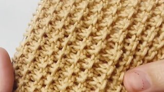 🧶How to knit simple knot stitch tutorial for begginers