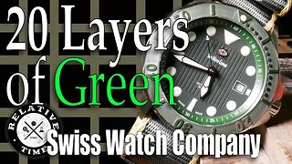 20 Layers of Green, a Tale of Illumination. Swiss Watch Company Diver Review Hulk Green