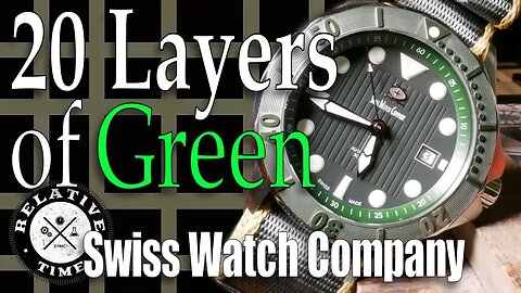 20 Layers of Green, a Tale of Illumination. Swiss Watch Company Diver Review Hulk Green