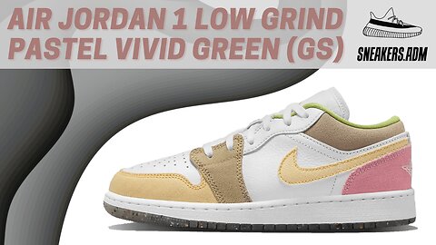 Nike Air Jordan 1 Low Pastel Grind Vivid Green (GS) - DJ0341-100 - @SneakersADM