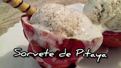 Sorvete de Pitaya (Pitaya ice cream)