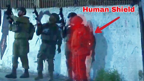 IGF Tied a Palestinian, Put IGF Uniform on Him and Used Him as a Human Shield