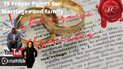 Let's Pray 19 prayer points for Marriages and family #dlvrnce#letapray #marriages#family#deliverance