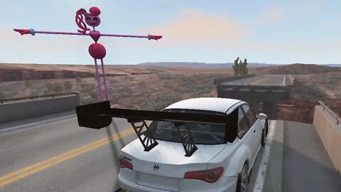 Mommy Long Legs vs Car | Poppy Playtime in BeamNG | Fatal Crash 2