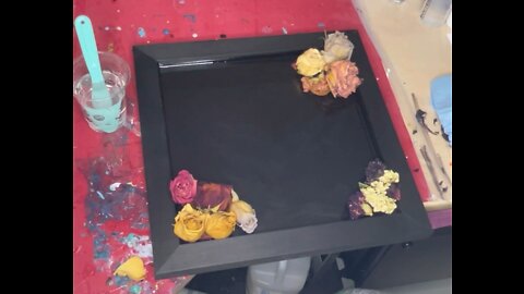 Resin Project Part 3! #krystalresin #roses #acrylicart #abstractart #love #subscribe