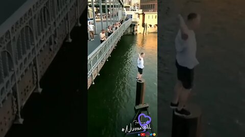 Man Jumping From the bridge Goes #viral on social Media #Shorts