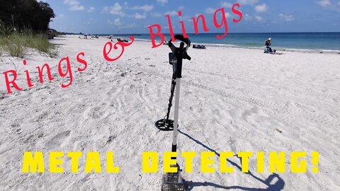 rings blings and things Metal Detecting the beach • Gold & Silver Treasure Hunt • Equinox Detector