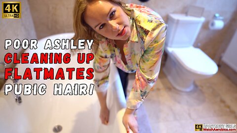 Poor Ashley Cleaning Up Flatmates Pubic Hair from Bathtub Frustration [POV] [Role Play] [NSFW] 4K