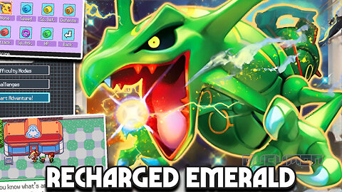 Pokemon Recharged Emerald - QoL ROM Hack following Pokemon, difficulty and challenging modes