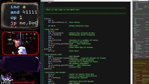 Z80 ASM Lesson S34 - Bitmap clipping on the SMS/GG via the tilemap