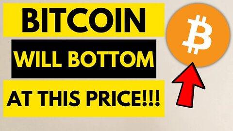 BITCOIN WILL BOTTOM AT THIS EXACT PRICE!!! BTC price prediction today