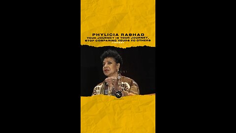 @phyliciarashad Your journey is your journey, stop comparing yours to others