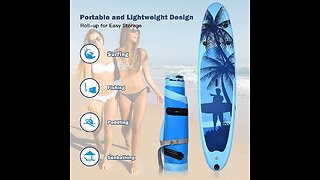 Goplus 9.8'/10'/11' Inflatable Stand Up Paddle Board, 6.5” Thick SUP with Premium Accessories a...