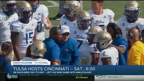 TU preps to host Cincinnati with or without Davis Brin