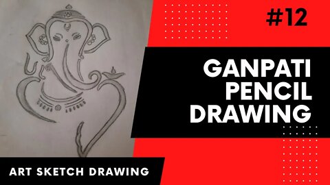 Ganpati Bappa Drawing Easy Step by Step l Ganpati Bappa Drawing Simple #ganapatidrawing