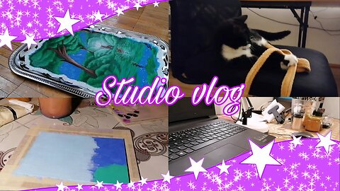 ✨STUDIO VLOG✨varnishing time, clean and painting