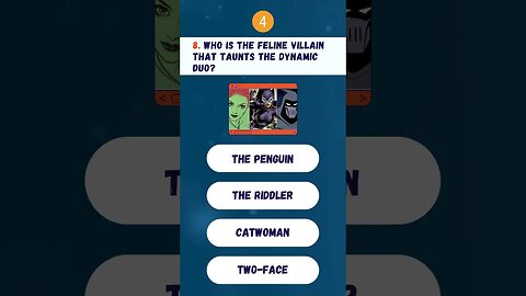 🦇 QUIZ_BATMAN: Who is the feline villain that taunts the Dynamic Duo?#batman #quiz #dc #shorts