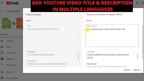 How to Add YouTube Video Title & Description in Multiple Languages