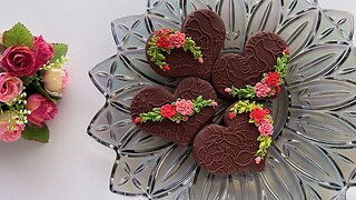 Chocolate and Roses. Valentine's Day Cookies.❤️