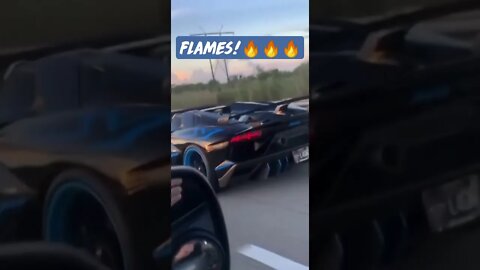 This Lamborghini Aventador is literally ON FIRE, HUGE FLAMES!Flame Spitting Aventador S in [4K]