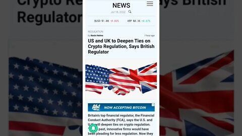US and UK to Deepen Ties on Crypto Regulation #cryptomash #cryptomashnews #cryptonews