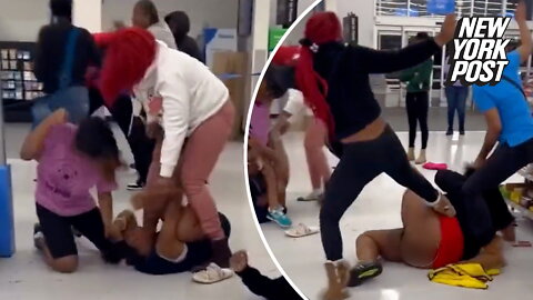 Brawls involving two dozen customers break out at Walmart checkout counter