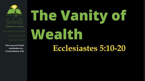 The Vanity of Wealth