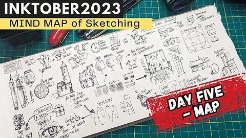 Inktober 2023 Day 5 - Create a Mind MAP of Sketching - SketchBook Ideas