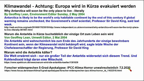 Klimawandel immer schlimmer ►Europa muss evakuiert werden!