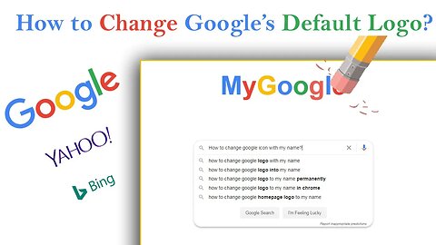 How to change google logo with your name? (Only for Computer)