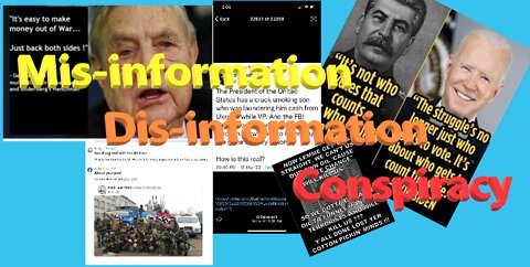 Let's Chat about Disinformation, Misinformation, and Conspiracys!