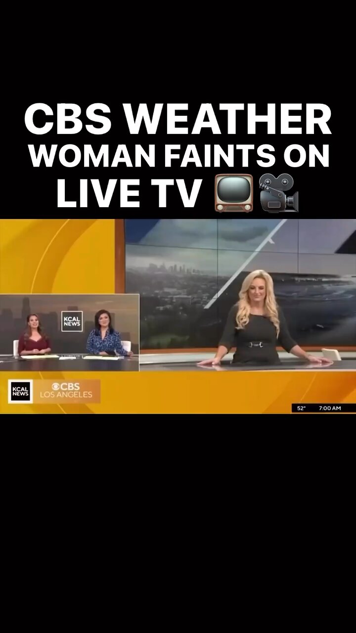 Weather Girl Faints son Live Tv