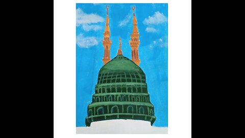 Masjid-ul-Nabawi acrylic painting 💚