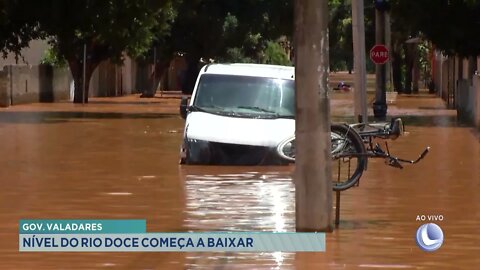 Governador Valadares: nível do rio doce começa baixar