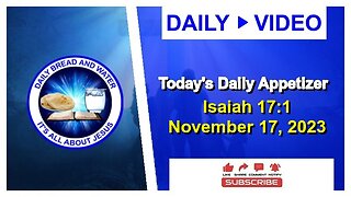 Today's Daily Appetizer (Isaiah 17:1)