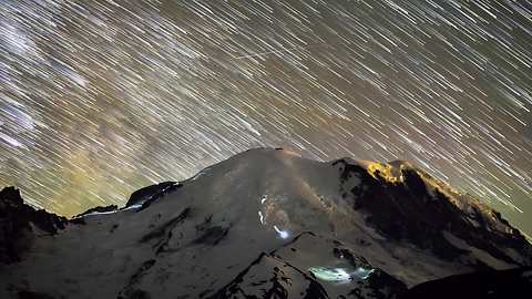 Mesmerizing Time-Lapse Captures Hikers Under The Milky Way Galaxy