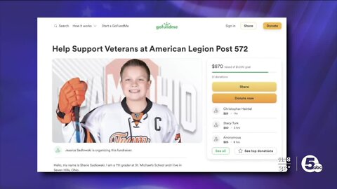 This seventh grader is raising funds for American Legion Post 572 in Parma