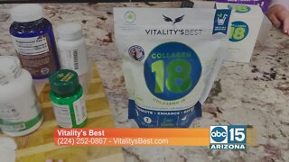 Slow down the aging process with Vitality's Best. The world's first multi-nutrient collagen